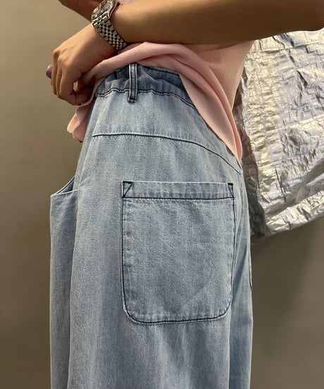 drawstring denim pants / 2color　hm2347