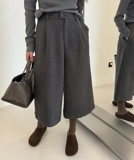 stylish wide leg pants / 2color　hm2704