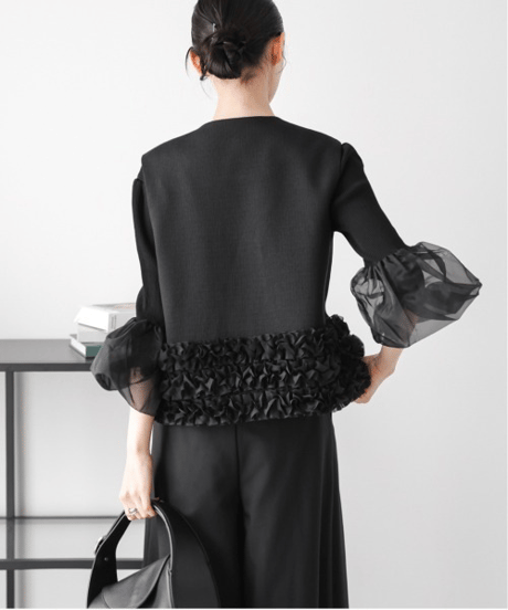 ruffle hem tweed vest / 3color　hm2836