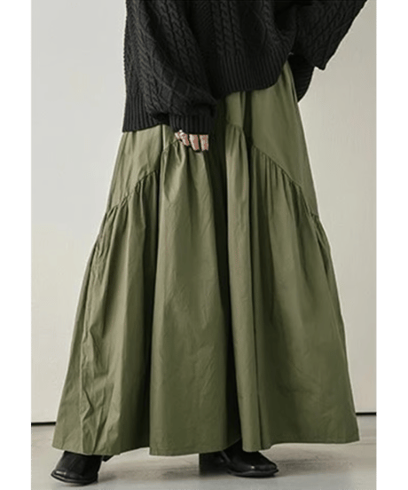 asymmetric tiered skirt / 5color　hm2691