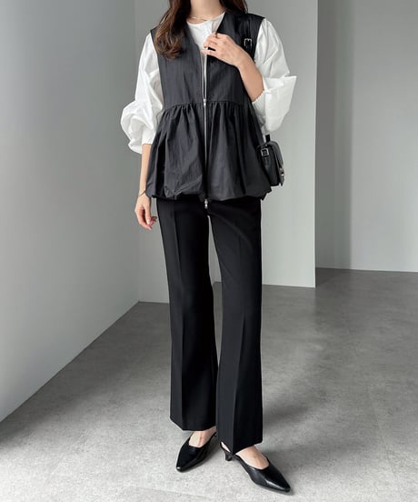 peplum zip-up vest / 3color　hm2572