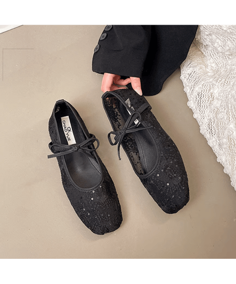 lace flat shoes / 3color　hm2858