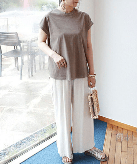 curved cotton top / 7color　hm2957