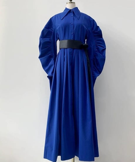 sleeve shirt dress / 2color　hm2534