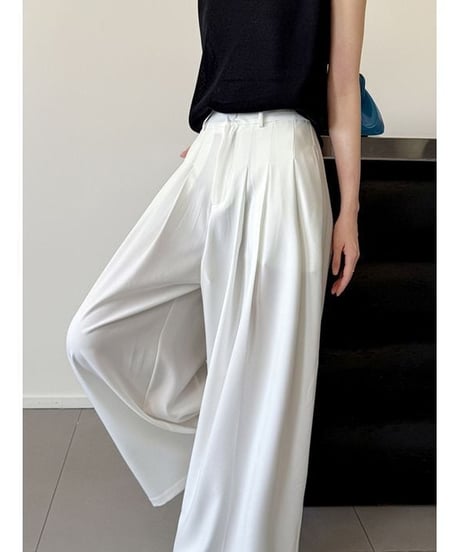 straight wide pants / 3color　hm2234