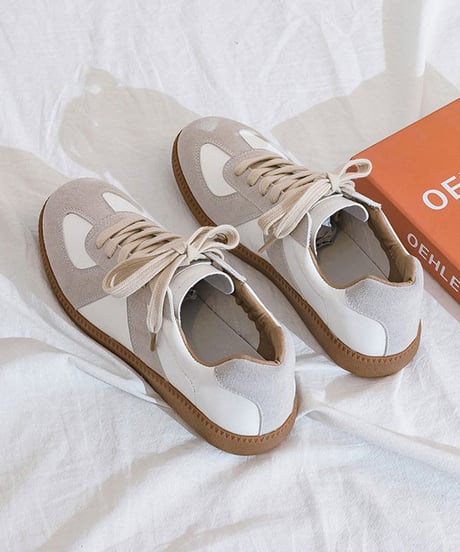 natural bicolor sneakers　hm1738
