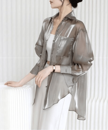 sheer pocket shirt　hm2877