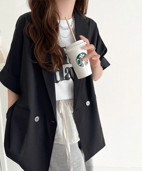 short sleeve jacket / 3color　hm2967