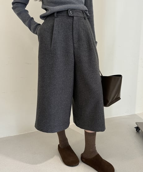 stylish wide leg pants / 2color　hm2704