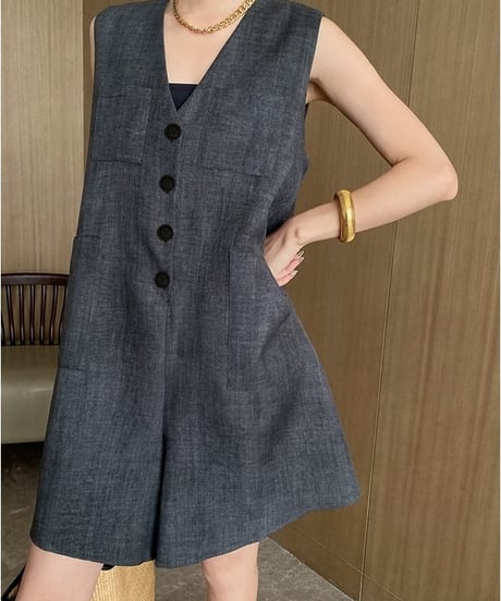 sleeveless romper / 2color　hm2112