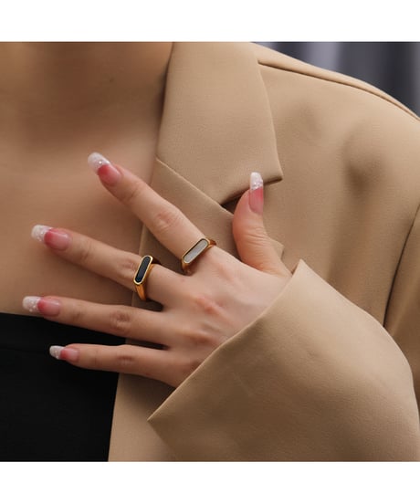 modern square ring / 4color　hm2777