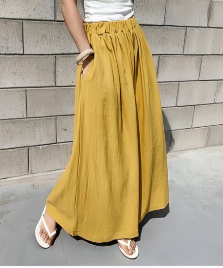 wide skirt pants / 4color　hm2904