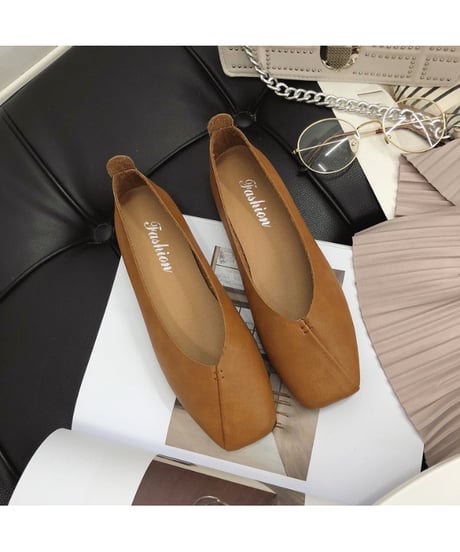 square flat shoes / 4color　hm2815
