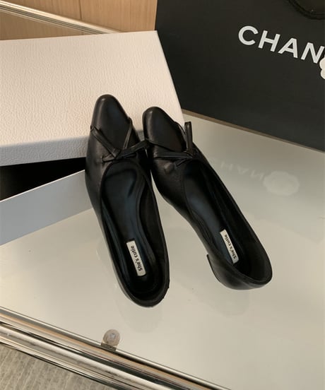toe bow flats shoes / 3color　hm2117