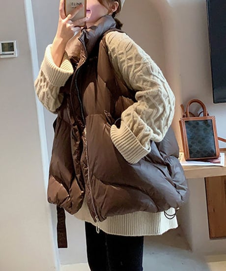 oversized padded vest / 3color　hm2720