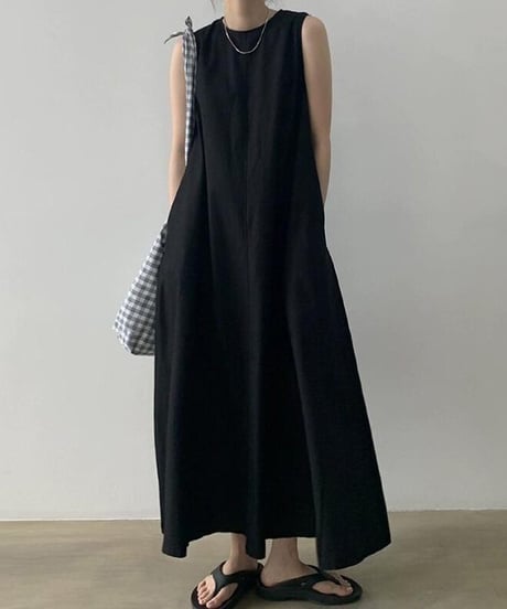 minimalist swing dress / 2color　hm2461