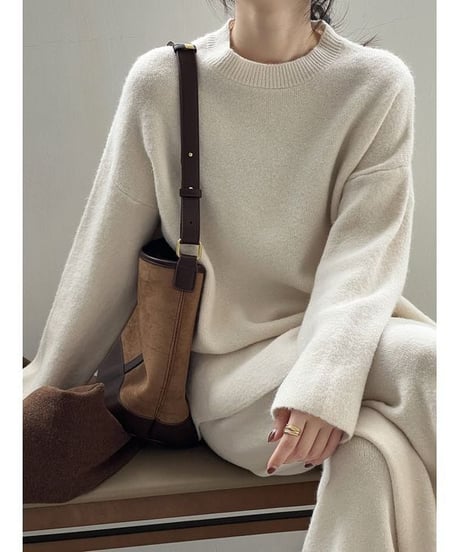 knit tops & pants set / 3color　hm1863