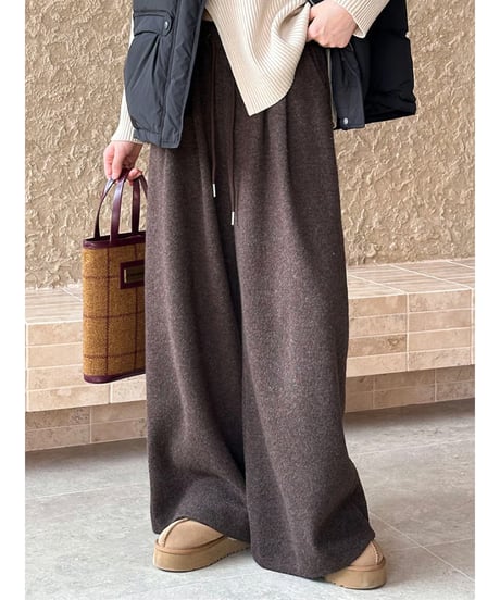 wide leg knit pants / 3color　hm2735