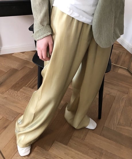 shiny wide pants / 2color　hm1666