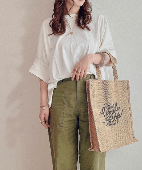wide cotton tee / 4color　hm2885