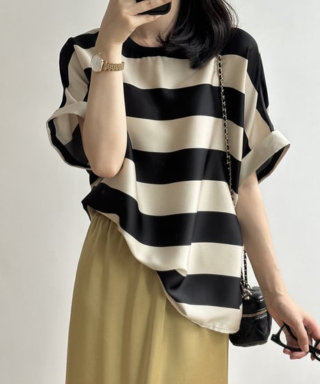 striped loose top　hm1637