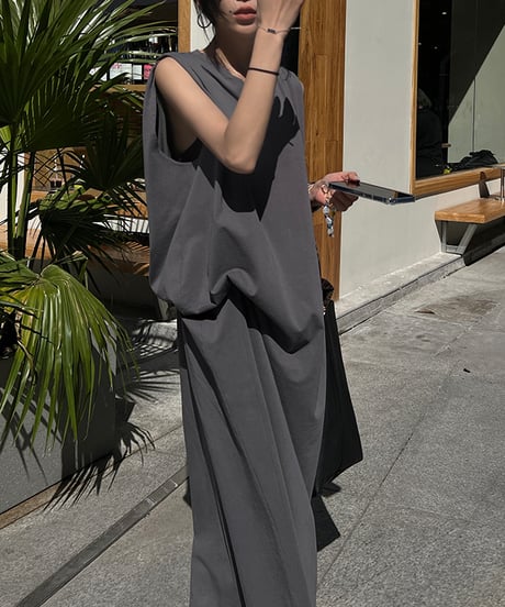 asymmetrical dress / 2color　hm1476
