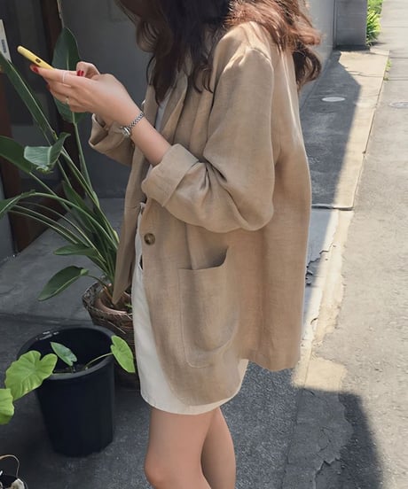 linen loose jacket　hm2925