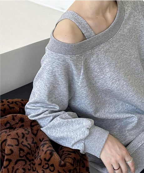 one shoulder loose top / 3color　hm1708
