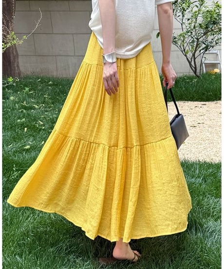 tiered flare skirt / 4color　hm2233