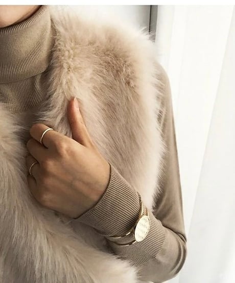 eco fur vest / 3color　hm1871