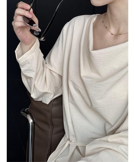 waist ribbon blouse / 3color　hm2049