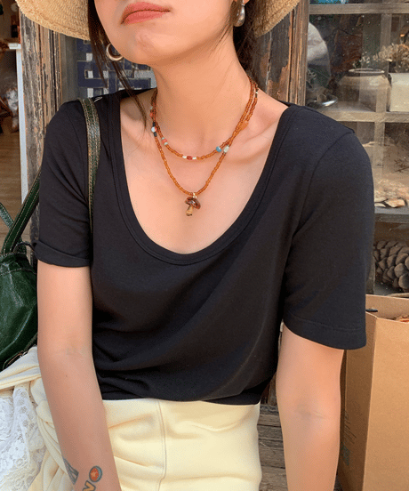 round-neck t-shirt / 2color　hm1512