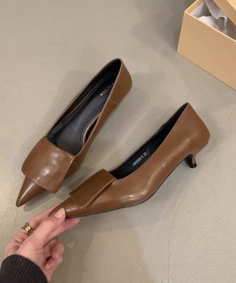 pointed toe design pumps / 4color　hm1904