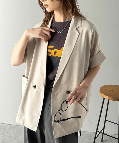short sleeve jacket / 3color　hm2967