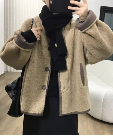 reversible boa blouson / 3color　hm2715
