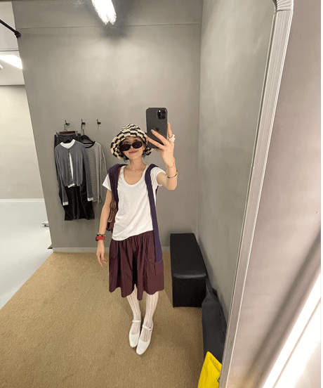 relax u-neck tee / 2color　hm2398
