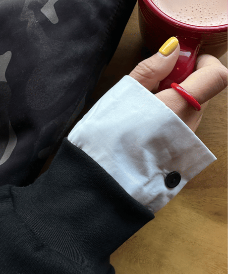 layered-style sweatshirt dress / 2color　hm1246