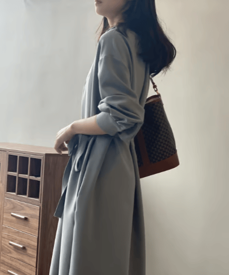 waist tie dress  / 2color　hm2629