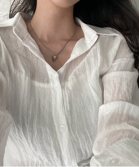 sheer short shirt / 4color　hm2918