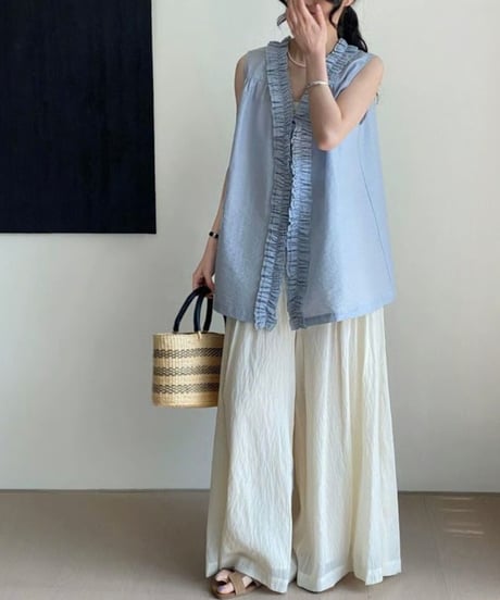 v-neck sleeveless top / 2color　hm2439