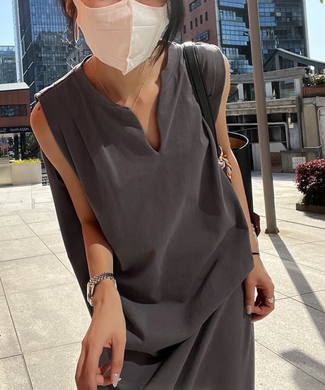 asymmetrical dress / 2color　hm1476