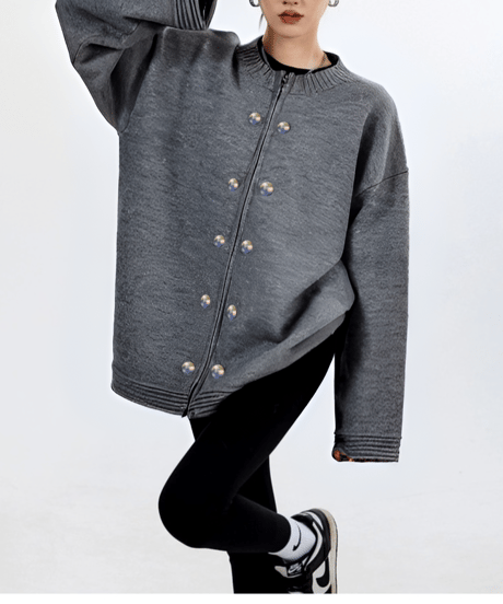 classic knit cardigan / 2color　hm2708