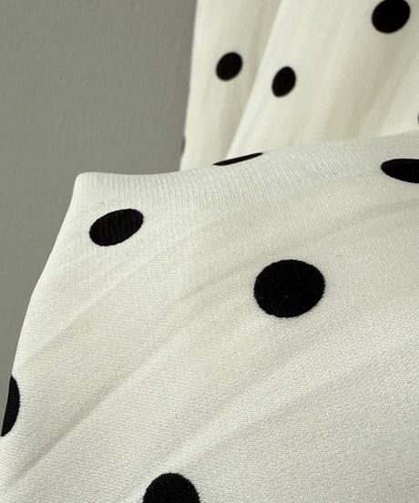 dot print a-line skirt / 2color　hm2268
