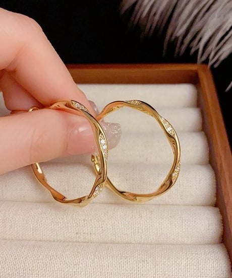stone circle  pierce / 2color　hm2511