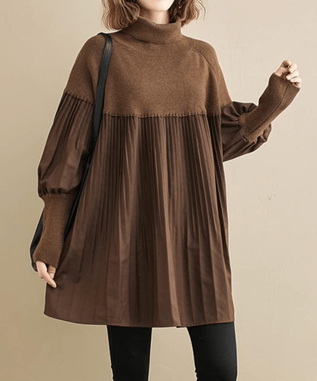 pleated docking tunic / 2color　hm2656