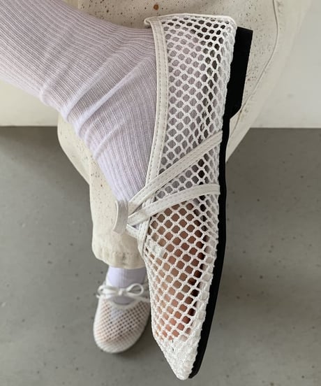 mesh ballerina shoes / 3color　hm2256