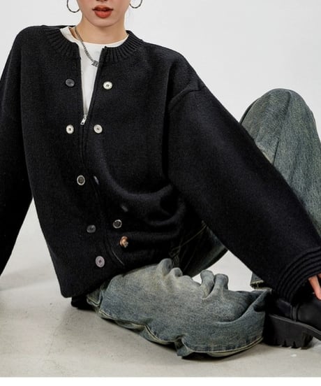 classic knit cardigan / 2color　hm2708