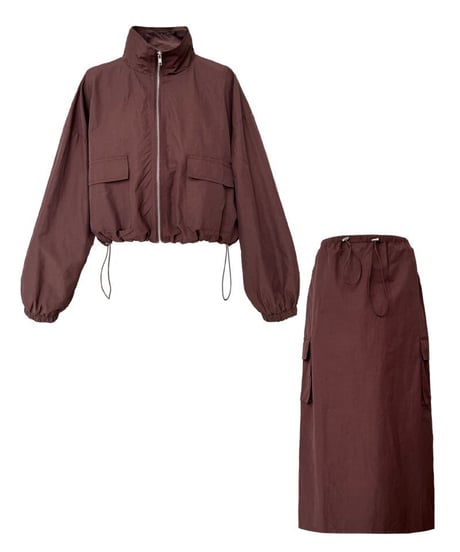 zip blouson & skirt / 2color　hm2016
