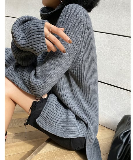 turtleneck sweater / 2color　hm1010