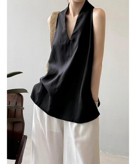 v-neck sleeveless top / 3color　hm2482